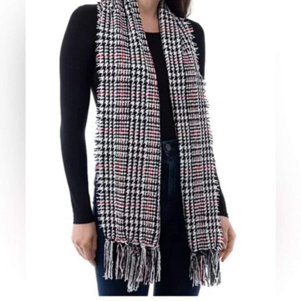 Style & Co Houndstooth Windowpane Scarf NWT